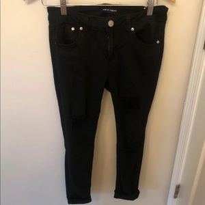 Black ripped jeans